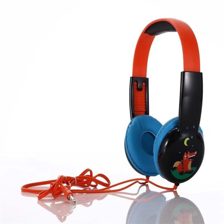 KID101 Portable Cute Children Learning Wired Headphone(Black Red) - Multimedia Headset by buy2fix | Online Shopping UK | buy2fix