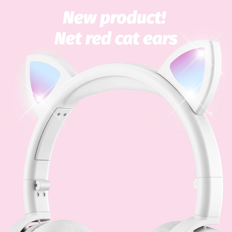 BK9 HiFi 7.1 Surround Sound Cat Claw Luminous Cat Ear Bluetooth Gaming Headset with Mic(Orange) - Multimedia Headset by buy2fix | Online Shopping UK | buy2fix