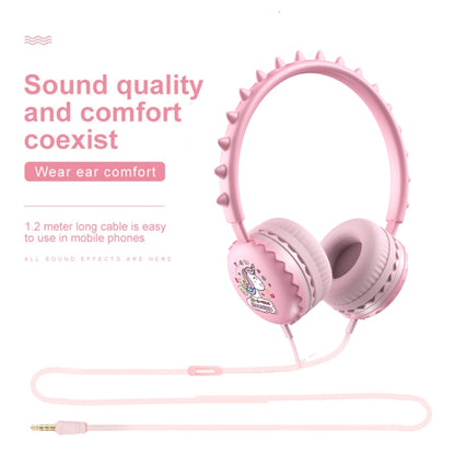 Y19 Cute Cartoon Stereo Music Wired Headphones with Microphone(Lucky Duck) - Multimedia Headset by buy2fix | Online Shopping UK | buy2fix