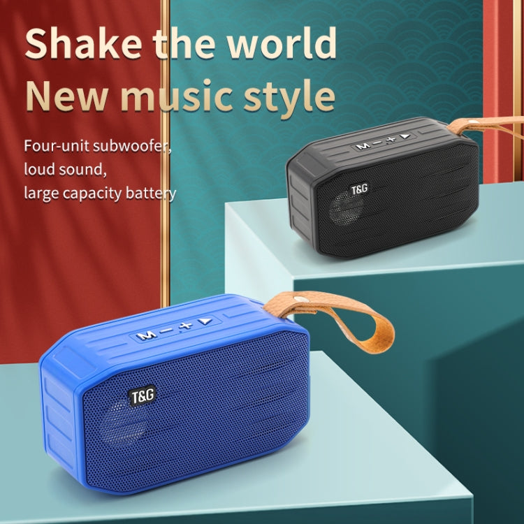 T&G TG296 Portable Wireless Bluetooth 5.0 Speaker Support TF Card / FM / 3.5mm AUX / U-Disk / Hands-free(Blue) - Mini Speaker by T&G | Online Shopping UK | buy2fix