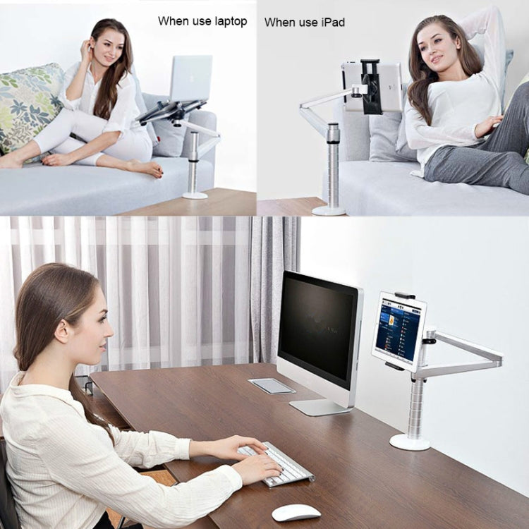 OA-1S 360 Degrees Rotation Arm Aluminum Alloy Tablet Laptop Stand - Computer & Networking by buy2fix | Online Shopping UK | buy2fix