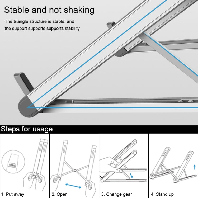 JP-2 Universal Aluminum Alloy Folding Laptop Stand - Computer & Networking by buy2fix | Online Shopping UK | buy2fix