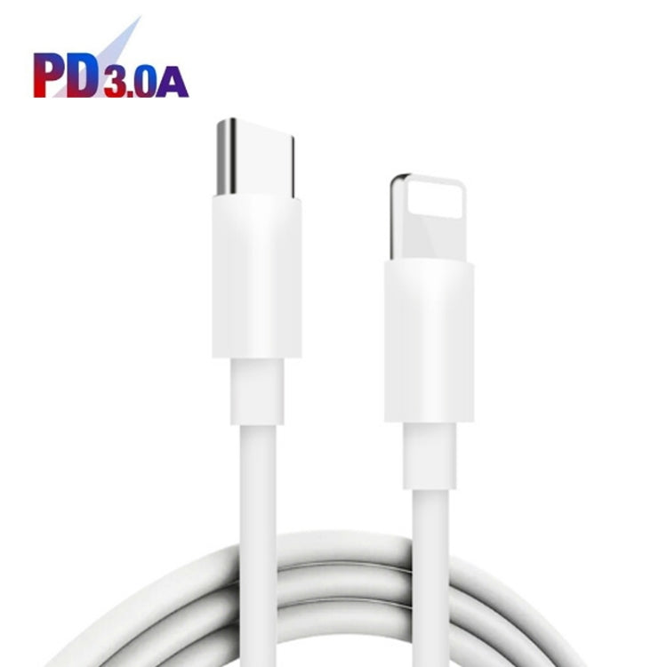 PD25W USB-C / Type-C + QC3.0 USB Dual Ports Fast Charger with USB-C to 8 Pin Data Cable, UK Plug(White) - Apple Accessories by buy2fix | Online Shopping UK | buy2fix