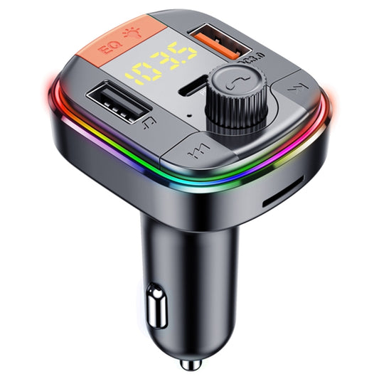 T832 Car Bluetooth FM Transmitter Colorful Light MP3 Player Powerful Quick Charger QC3.0 - In Car by buy2fix | Online Shopping UK | buy2fix