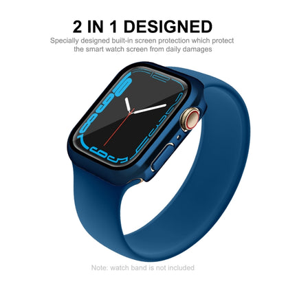 For Apple Watch Series 8 / 7 41mm ENKAY Hat-Prince 2 in 1 PC Frame + 9H Tempered Glass Case(Royal Blue) - Watch Cases by ENKAY | Online Shopping UK | buy2fix