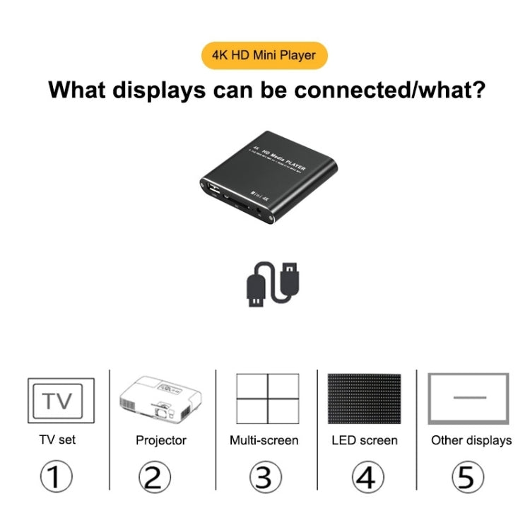 X9 HD Multimedia Player 4K Video Loop USB External Media Player AD Player(UK  Plug) - Consumer Electronics by buy2fix | Online Shopping UK | buy2fix