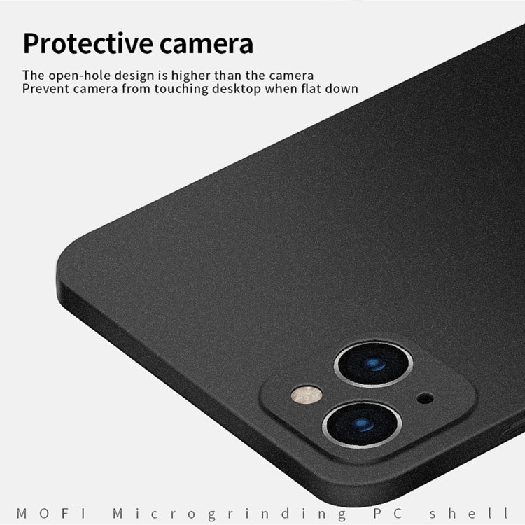 For iPhone 14 Plus  MOFI Fandun Series Frosted PC Ultra-thin Phone Case(Black) - iPhone 14 Plus Cases by MOFI | Online Shopping UK | buy2fix