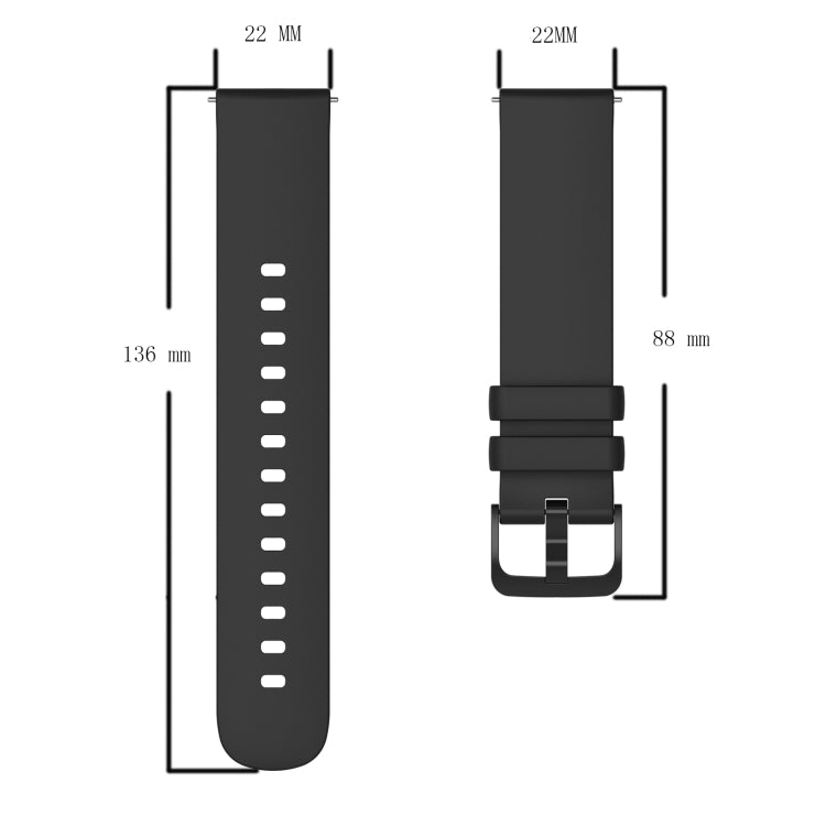 For Samsung Gear S3 Frontier 22mm Solid Color Soft Silicone Watch Band(Black) - Watch Bands by buy2fix | Online Shopping UK | buy2fix