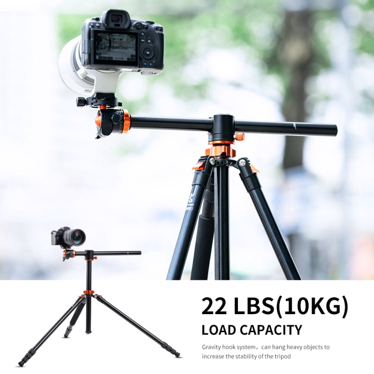 K&F CONCEPT  KF09.086V1 94 inch Overhead Camera Tripod Lightweight Travel Tripod with Detachable Monopod - Camera Accessories by K&F | Online Shopping UK | buy2fix