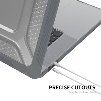 For MacBook Pro 16 A2141 ENKAY Hat-Prince 3 in 1 Protective Bracket  Case Cover Hard Shell with TPU Keyboard Film / Anti-dust Plugs, Version:EU(Grey) - MacBook Pro Cases by ENKAY | Online Shopping UK | buy2fix