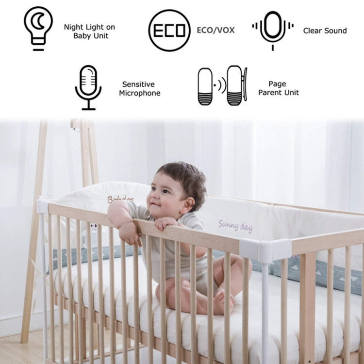 DBM-8 Wireless Audio Two-way Talk Back Baby Monitor, Intercom Sound Alert for Infant(AU Plug) - Security by buy2fix | Online Shopping UK | buy2fix