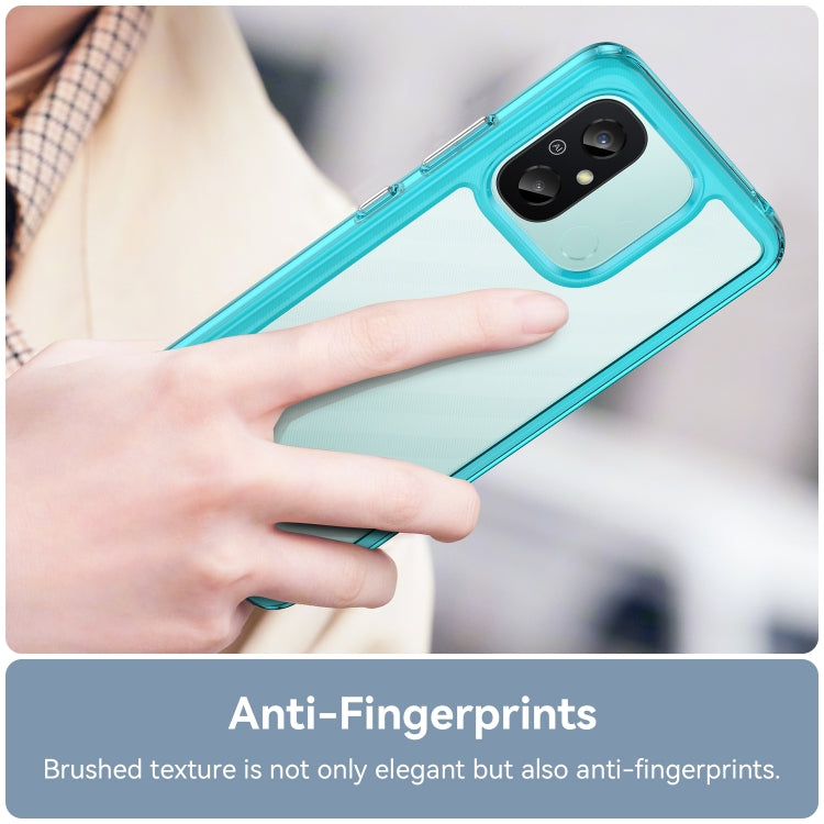 For Xiaomi Redmi 12C Colorful Series Acrylic + TPU Phone Case(Transparent Blue) - Xiaomi Cases by buy2fix | Online Shopping UK | buy2fix