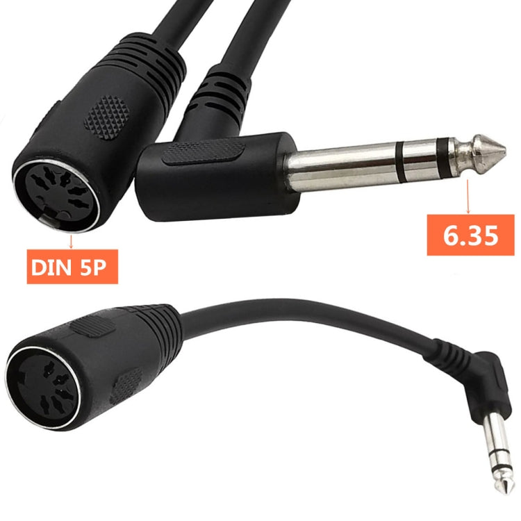 JUNSUNMAY 6.35mm 1/4 inch Male to Female 5 Pin MIDI Audio Stero Adapter, Cable Length: 20cm - Consumer Electronics by JUNSUNMAY | Online Shopping UK | buy2fix