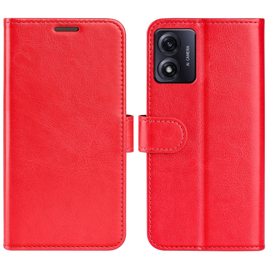 For Motorola Moto E13 R64 Texture Horizontal Flip Leather Phone Case(Red) - Motorola Cases by buy2fix | Online Shopping UK | buy2fix