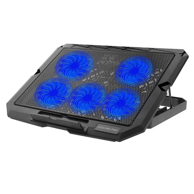 X5 Game Work Mute 5-Fan 7-Gear Adjustable Height Laptop Cooling Stand(Blue) - Cooling Pads by buy2fix | Online Shopping UK | buy2fix