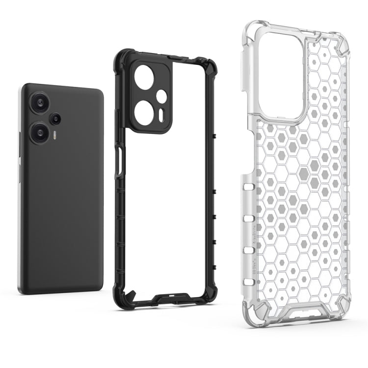 For Xiaomi Redmi Note 12S 4G Shockproof Honeycomb Phone Case(Black) - Xiaomi Cases by buy2fix | Online Shopping UK | buy2fix