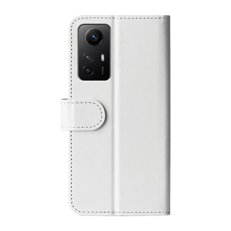 For Redmi Note 12S R64 Texture Horizontal Flip Leather Phone Case(White) - Xiaomi Cases by buy2fix | Online Shopping UK | buy2fix