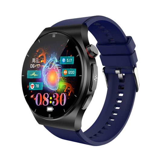 ET340 1.46 inch Color Screen Smart Silicone Strap Watch,Support Blood Oxygen / Blood Glucose / Uric Acid Measurement / Blood Lipid Monitoring(Blue) - Smart Watches by buy2fix | Online Shopping UK | buy2fix