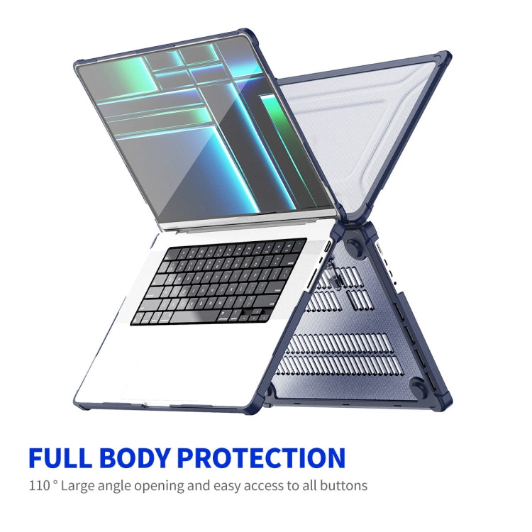 For MacBook Pro 14.2 A2442/A2779 ENKAY Hat-Prince 3 in 1 Protective Bracket Case Cover Hard Shell with TPU Keyboard Film / PET Screen Protector, Version:EU(Purple) - MacBook Pro Cases by ENKAY | Online Shopping UK | buy2fix