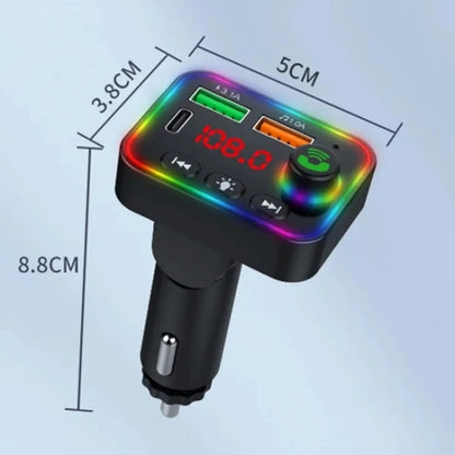 P4 Car FM Transmitter PD Fast Charger Car Charger Support U Disk Bluetooth Hands-free Calling - Car Charger by buy2fix | Online Shopping UK | buy2fix