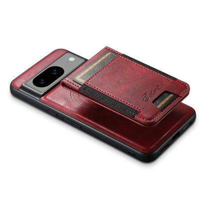 For Google Pixel 7 Pro Suteni H17 Oil Eax Leather Detachable Wallet Phone Case(Red) - Google Cases by Suteni | Online Shopping UK | buy2fix