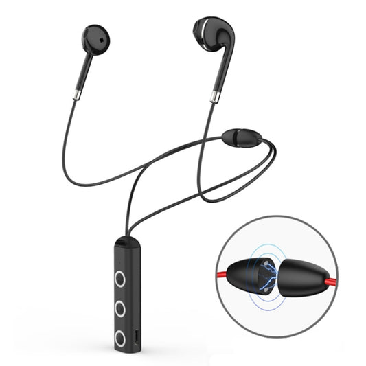 BT313 Magnetic Earbuds Sport Wireless Headphone Handsfree bluetooth HD Stereo Bass Headsets with Mic(Black) - Sport Earphone by buy2fix | Online Shopping UK | buy2fix