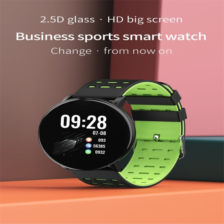 119plus 1.3inch IPS Color Screen Smart Watch IP68 Waterproof,Support Call Reminder /Heart Rate Monitoring/Blood Pressure Monitoring/Blood Oxygen Monitoring(Green) - Smart Wear by buy2fix | Online Shopping UK | buy2fix