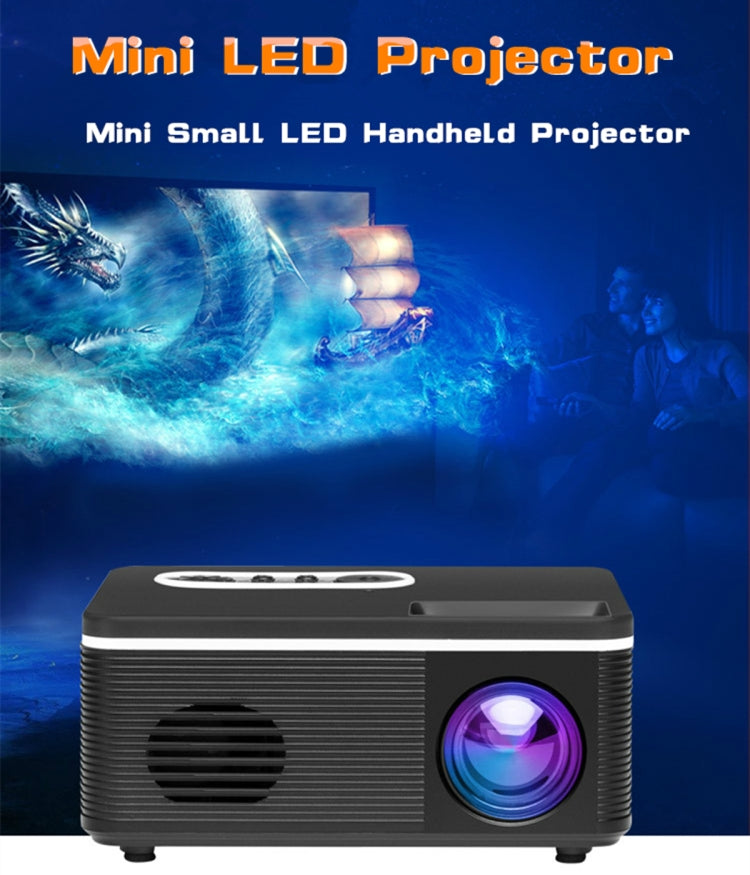 S361 80 lumens 320 x 240 Pixel Portable Mini Projector, Support 1080P, UK Plug(White) - Consumer Electronics by buy2fix | Online Shopping UK | buy2fix