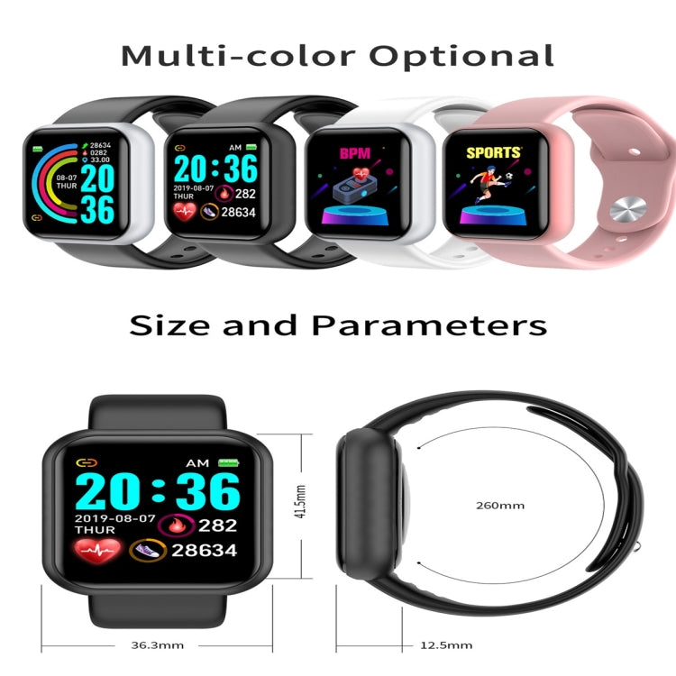 D20 1.3inch IPS Color Screen Smart Watch IP67 Waterproof,Support Call Reminder /Heart Rate Monitoring/Blood Pressure Monitoring/Sedentary Reminder(Pink) - Smart Wear by buy2fix | Online Shopping UK | buy2fix