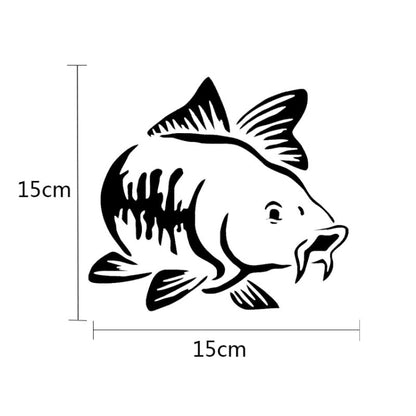 20 PCS Carp Fish Shape Window Car Sticker Reflective Car Styling Decoration(Black) - Decorative Sticker by buy2fix | Online Shopping UK | buy2fix