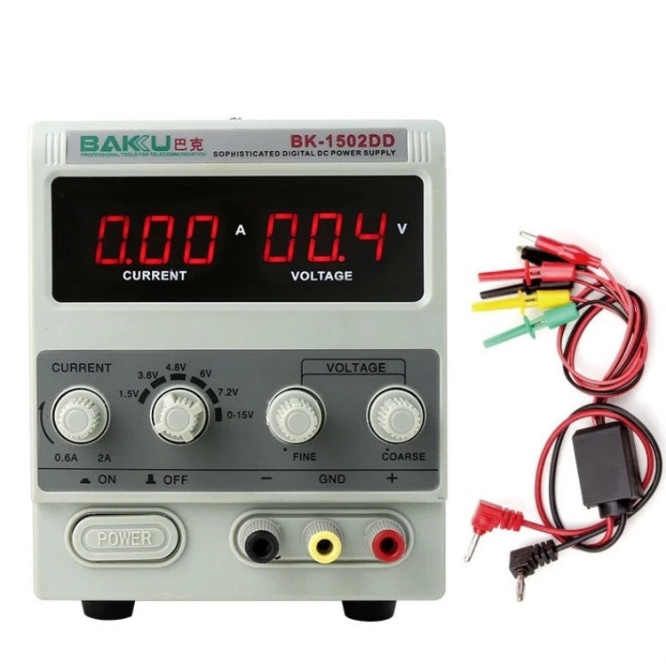 BAKU BK-1502DD DC Regulated Power Supply DC Ammeter Laptop Mobile Phone Repair Digital Display, Specification:220V EU Plug - Current & Voltage Tester by BAKU | Online Shopping UK | buy2fix