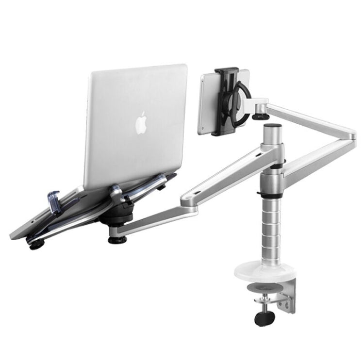 OA-9X Aluminum Alloy Height Adjustable Universal Rotation Double Arm Holder Notebook Tablet Combination Stand - Laptop Stand by buy2fix | Online Shopping UK | buy2fix