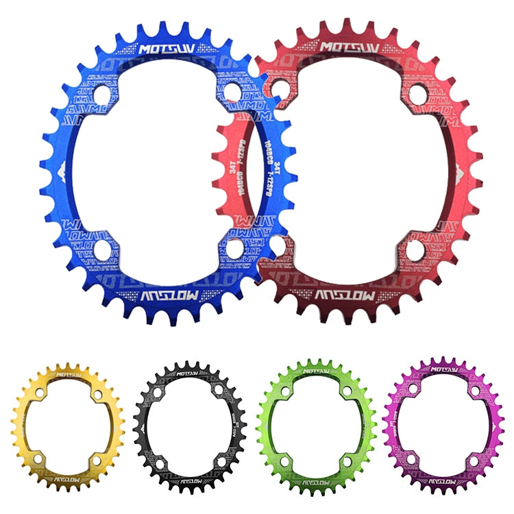 MOTSUV Narrow Wide Chainring MTB  Bicycle 104BCD Tooth Plate Parts(Black) - Outdoor & Sports by buy2fix | Online Shopping UK | buy2fix