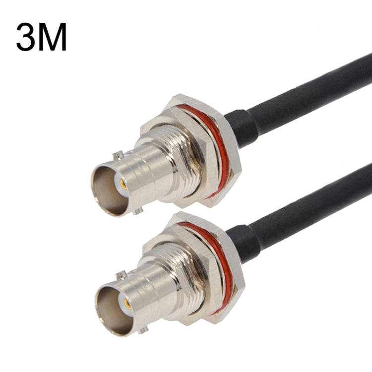 BNC Female To BNC Female RG58 Coaxial Adapter Cable, Cable Length:3m - Connectors by buy2fix | Online Shopping UK | buy2fix