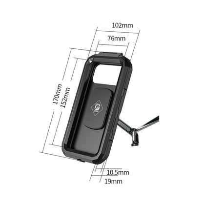 Kewig Bicycle Motorcycle Rearview Mirror Waterproof Box Touch Screen Phone Holder(Small) - Outdoor & Sports by Kewig | Online Shopping UK | buy2fix