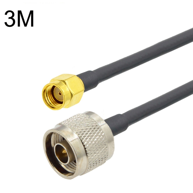 RP-SMA Male to N Male RG58 Coaxial Adapter Cable, Cable Length:3m - Connectors by buy2fix | Online Shopping UK | buy2fix