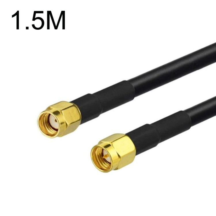 SMA Male To RP-SMA Male RG58 Coaxial Adapter Cable, Cable Length:1.5m - Connectors by buy2fix | Online Shopping UK | buy2fix