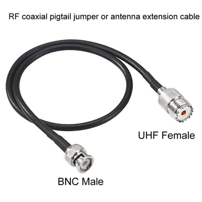 BNC Male To UHF Female RG58 Coaxial Adapter Cable, Cable Length:10m - Connectors by buy2fix | Online Shopping UK | buy2fix