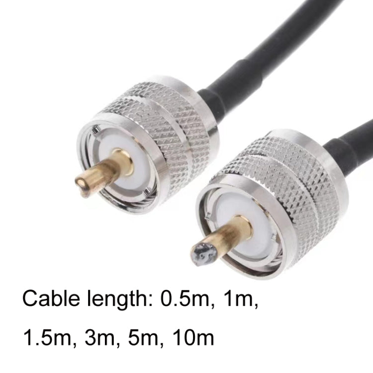 UHF Male To UHF Male RG58 Coaxial Adapter Cable, Cable Length:1.5m - Connectors by buy2fix | Online Shopping UK | buy2fix