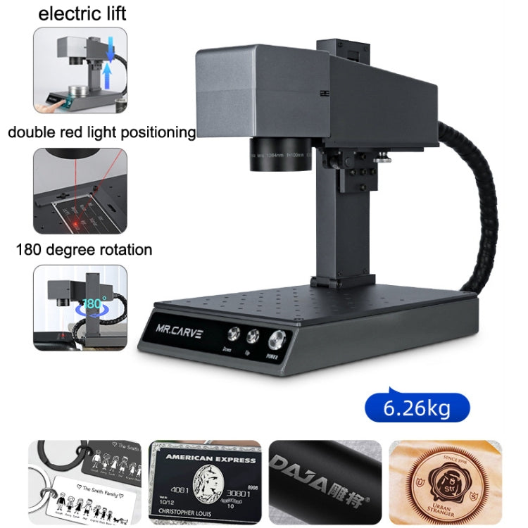 DAJA M1 Pro 10W Metal Nameplate High Precision Characters Laser Carving Machine, Style:R3 Rotating Shaft+RF1 Ring Fixture(US Plug) - Consumer Electronics by DAJA | Online Shopping UK | buy2fix