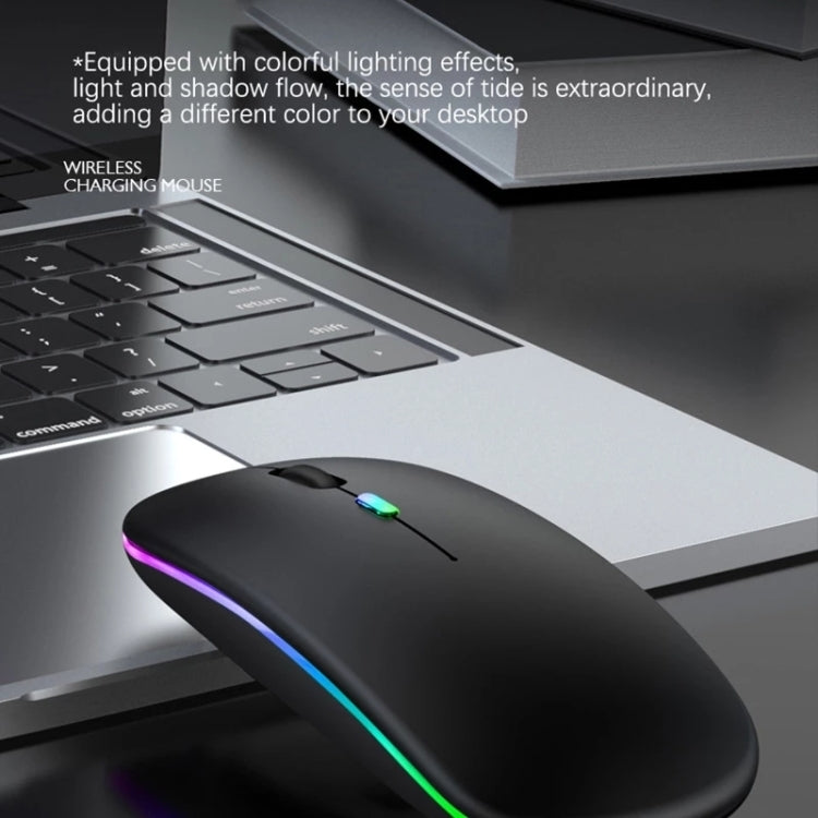 3 Keys RGB Backlit Silent Bluetooth Wireless Dual Mode Mouse (Silver) - Wireless Mice by buy2fix | Online Shopping UK | buy2fix