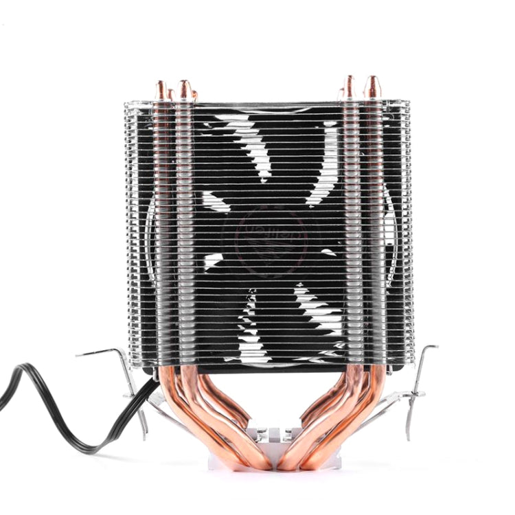 Desktop Computer 6 Copper Tube CPU Radiator Super Quiet Without Light 3-pin Single Fan - Fan Cooling by buy2fix | Online Shopping UK | buy2fix