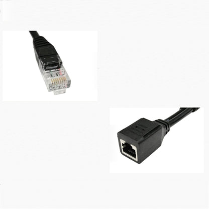 2 Sets RJ45 Network Signal Splitter Upoe Separation Cable, Style:U-03 2 Crystal Heads + 2 Female - Lan Cable and Tools by buy2fix | Online Shopping UK | buy2fix