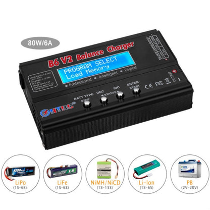 HTRC B6 V2 Balance Charger Intelligent Model Airplane Lithium Battery Charger, US Plug - Charger by HTRC | Online Shopping UK | buy2fix