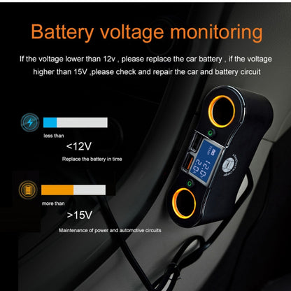 ZNB02 QC3.0 Fast Charge Car Charger Dual USB Car Cigarette Lighter(Orange Light) - Cigar Socket by buy2fix | Online Shopping UK | buy2fix