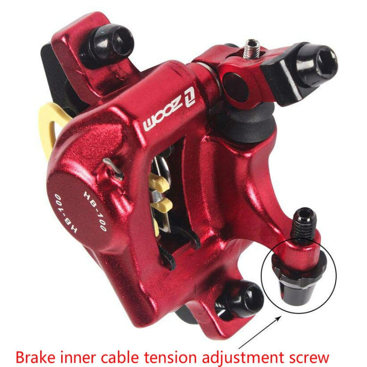 ZOOM HB100 Mountain Bike Hydraulic Brake Caliper Folding Bike Cable Pull Hydraulic Disc Brake Caliper, Style:Front(Red) - Outdoor & Sports by Zoom | Online Shopping UK | buy2fix