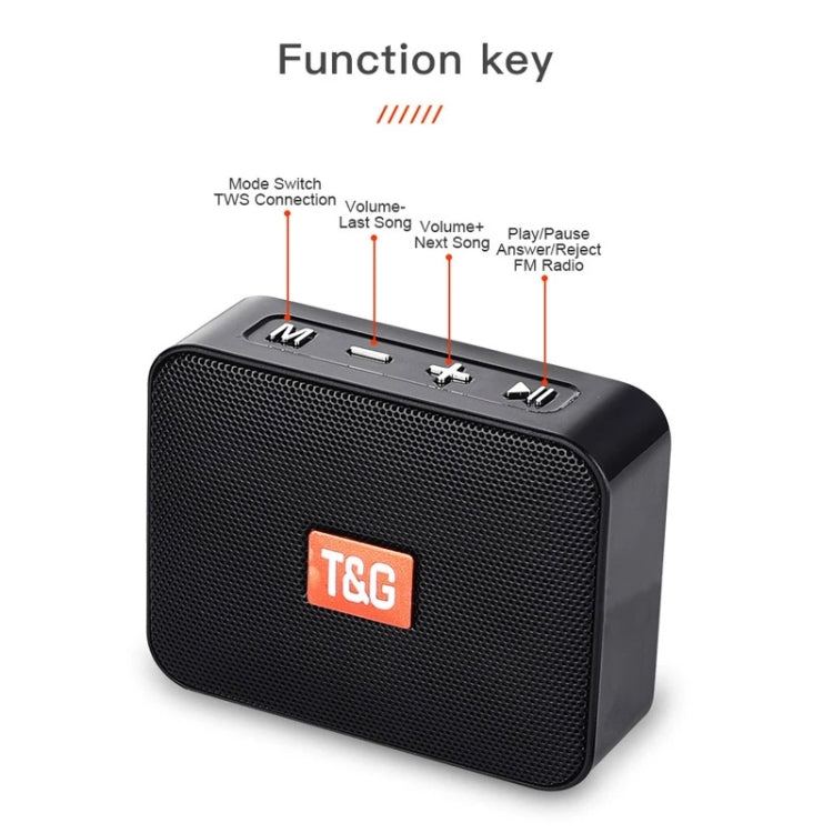 T&G TG166 Color Portable Wireless Bluetooth Small Speaker(Orange) - Mini Speaker by T&G | Online Shopping UK | buy2fix