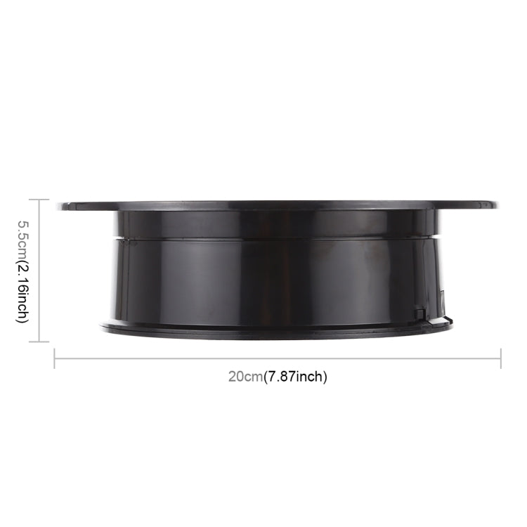 20cm 360 Degree Electric Rotating Turntable Display Stand Photography Video Shooting Props Turntable, Max Load 1.5kg, Powered by Battery(Black) - Camera Accessories by buy2fix | Online Shopping UK | buy2fix