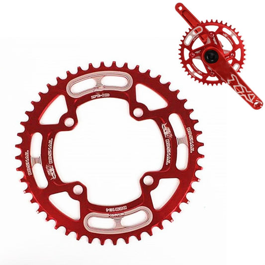 Snail Positive And Negative Tooth Discs Mountain Bike Single Disc Large Tooth Disc 104mm Bcd, Specification:44T(Red) - Outdoor & Sports by Snail | Online Shopping UK | buy2fix