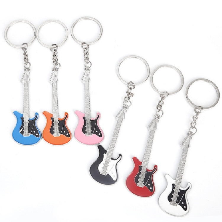 2 PCS Creative Guitar Keychain Metal Musical Instrument Pendant(Blue) - Key Rings by buy2fix | Online Shopping UK | buy2fix